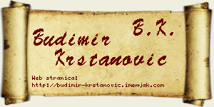Budimir Krstanović vizit kartica